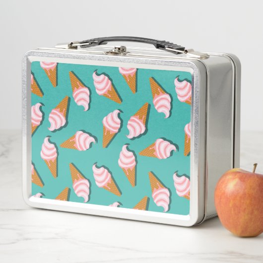 Waffle-kegels, ijs en bevroren yoghurtpatroon (In situ)