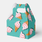 Waffle-kegels, ijs en bevroren yoghurtpatroon bedankdoosjes (Achterkant)