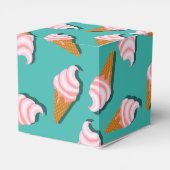 Waffle-kegels, ijs en bevroren yoghurtpatroon bedankdoosjes (Achterkant)