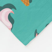 Waffle-kegels, ijs en bevroren yoghurtpatroon fleece deken (Hoek)