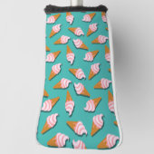 Waffle-kegels, ijs en bevroren yoghurtpatroon golfheadcover (Draai 90)