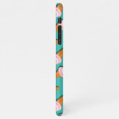 Waffle-kegels, ijs en bevroren yoghurtpatroon iPhone hoesje (Linkerkant)