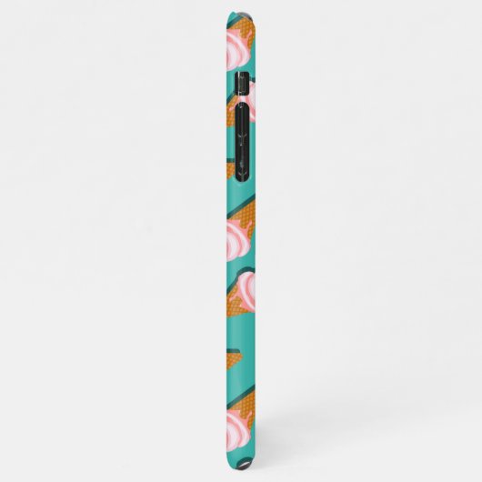 Waffle-kegels, ijs en bevroren yoghurtpatroon iPhone hoesje (Linkerkant)