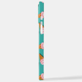 Waffle-kegels, ijs en bevroren yoghurtpatroon iPhone hoesje (Linkerkant)