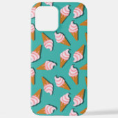 Waffle-kegels, ijs en bevroren yoghurtpatroon iPhone hoesje (Achterkant)