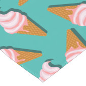 Waffle-kegels, ijs en bevroren yoghurtpatroon korte tafelloper (Hoek)