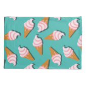 Waffle-kegels, ijs en bevroren yoghurtpatroon kussensloop (Achterkant)