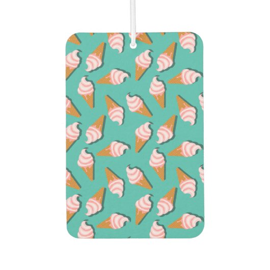 Waffle-kegels, ijs en bevroren yoghurtpatroon luchtverfrisser (Voorkant)