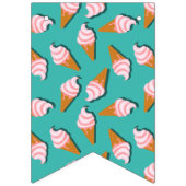 Waffle-kegels, ijs en bevroren yoghurtpatroon vlaggetjes (Eerste vlag)