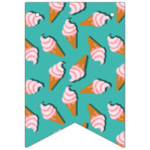 Waffle-kegels, ijs en bevroren yoghurtpatroon vlaggetjes (Derde vlag)