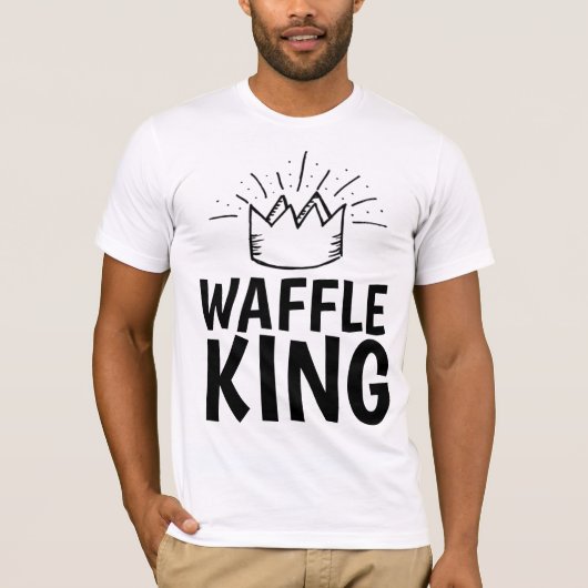 WAFFLE KING DAD MANNEN FUNNY T-Shirts (Voorkant)