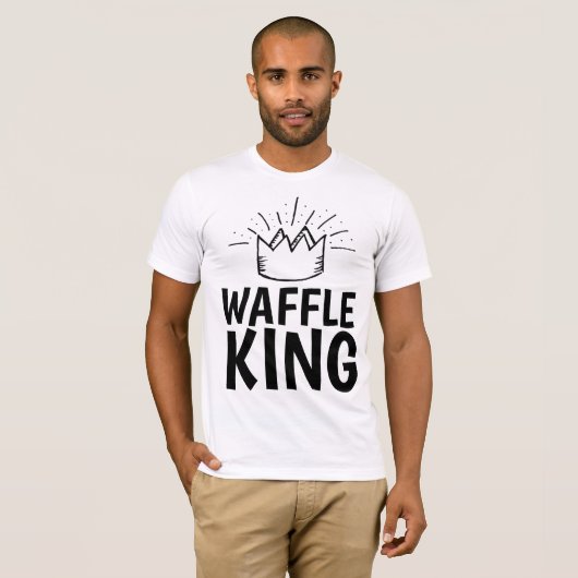 WAFFLE KING DAD MANNEN FUNNY T-Shirts (Voorkant volledig)