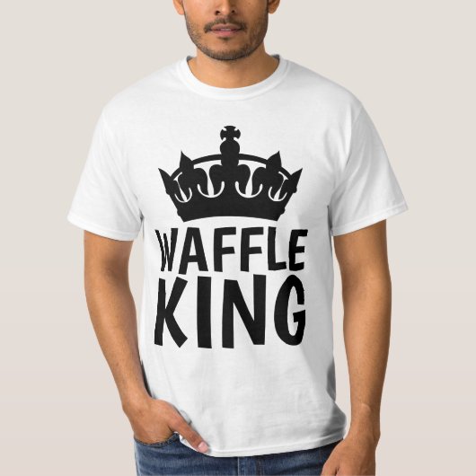 WAFFLE KING DAD VADERDAG OF BIRTHDAY T-Shirts (Voorkant)