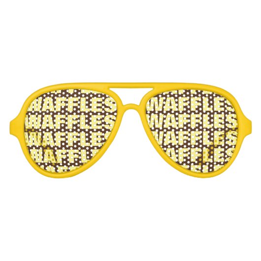 Waffle lover obsessie party verdeelt leuke zonnebr aviator zonnebril (Voorkant)