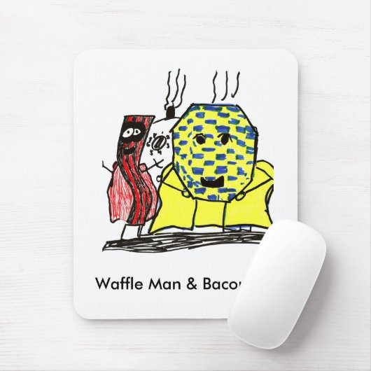Waffle Man & Bacon Boy Muismat (Met muis)