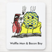 Waffle Man & Bacon Boy Muismat (Voorkant)