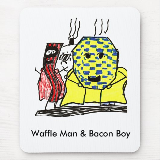 Waffle Man & Bacon Boy Muismat (Voorkant)