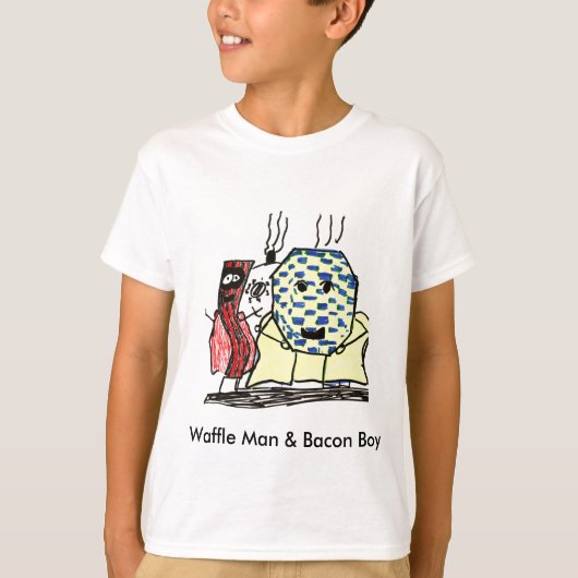 Waffle Man & Bacon Boy T-shirt (Voorkant)