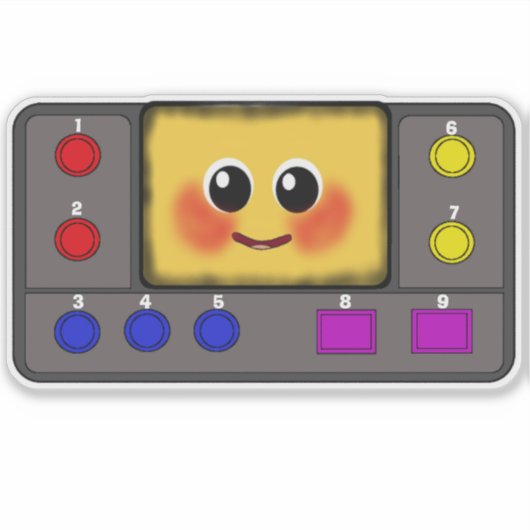 Waffle+Mochi-Magicartscreen-Vinyl Sticker (Voorkant)