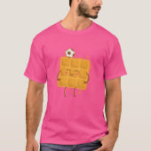 Waffle playing Soccer Pastry Pastry Snack gift T-shirt (Voorkant)