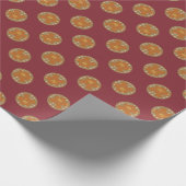 Waffle Polka Dot Pattern in Burgundy Cadeaupapier (Hoek)