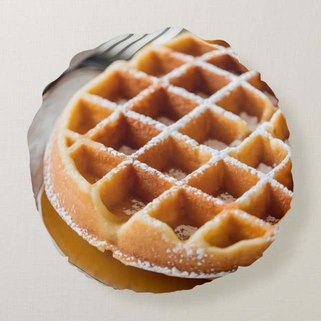 waffle rond kussen (Achterkant)