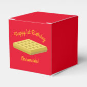 Waffle Schattige Ontbijt Verjaardagsfeest Bedankdoosjes (Voorkant Zijde)