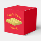Waffle Schattige Ontbijt Verjaardagsfeest Bedankdoosjes (Achterkant)