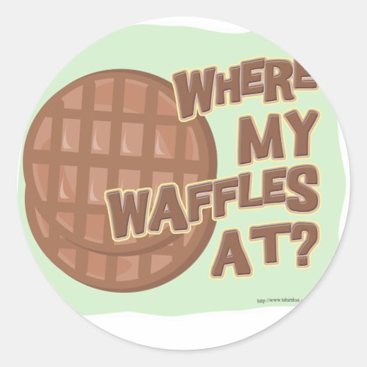 Waffle-tekort! Ronde Sticker (Voorkant)
