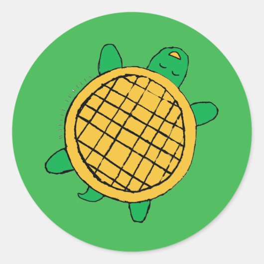 Waffle Turtles-sticker Ronde Sticker (Voorkant)