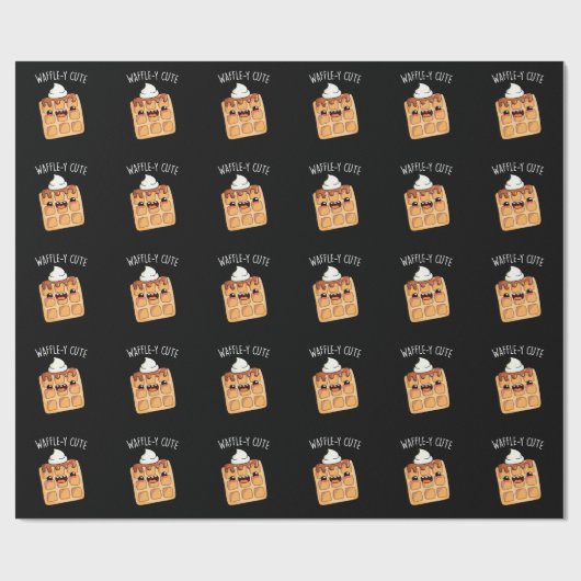 Waffle-y Funny Waffle Pun Cadeaupapier (Vlak)