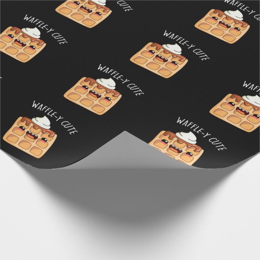 Waffle-y Funny Waffle Pun Cadeaupapier (Hoek)