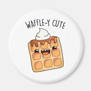 Waffle-y Funny Waffle Pun Magneet