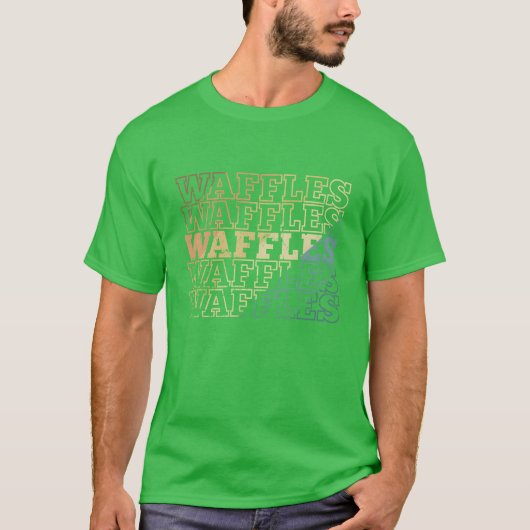Waffles Breakfast Pastry Snack Baker retro T-shirt (Voorkant)
