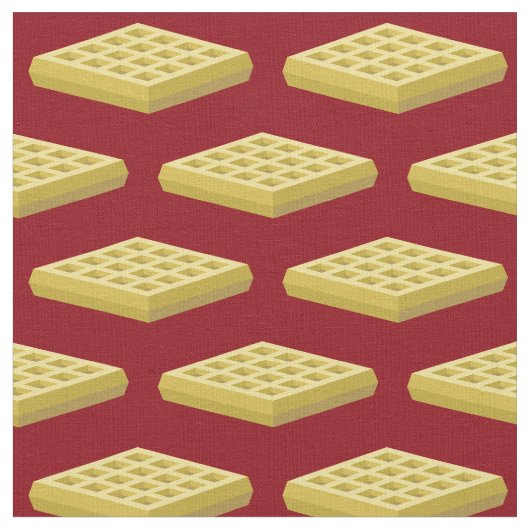 Waffles Cute Breakfast Kinder Stof (Close Up)