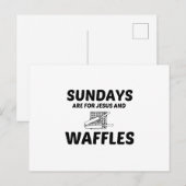 WAFFLES EN JESUS SUNDAY BRIEFKAART (Voorkant / Achterkant)