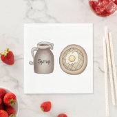 Waffles en maple Syrup Food Napkins Servet (Insitu)
