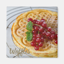 Waffles homemade met curranten voor zoete tand