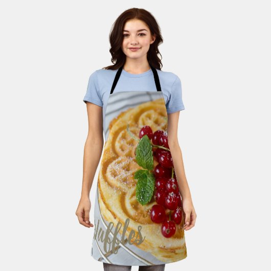 Waffles homemade met curranten voor zoete tand schort (Gedragen)