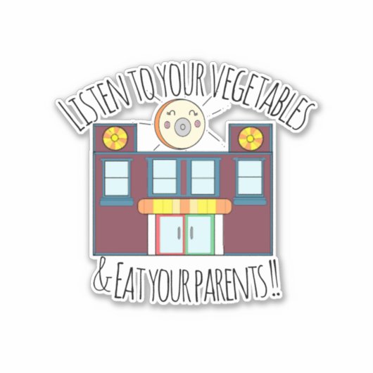 Waffles&Mochi-Custom Vinyl Sticker (Voorkant)