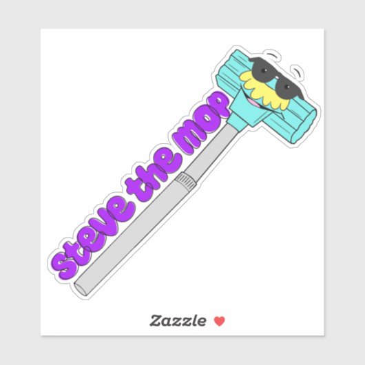 Waffles&Mochi-StevetheMop-Vinyl Sticker (Vel)