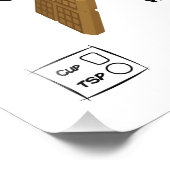 Waffles recept artwerkingrediëntenlijst wandkunst foto afdruk (Hoek)