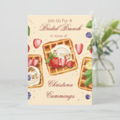 Waffles & Wishes Bruidsbrunch Kaart (Staand voorkant)