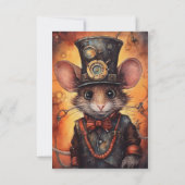 Wafflewhisk Dank u Steampunk dier Custom Bedankkaart (Achterkant)