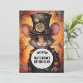 Wafflewhisk Steampunk Dier Aangepaste naam Kaart (Staand voorkant)