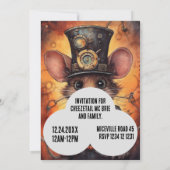 Wafflewhisk Steampunk Dier Aangepaste naam Kaart (Achterkant)