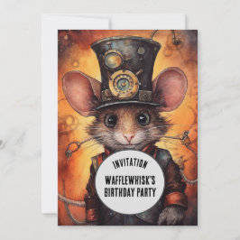 Wafflewhisk Steampunk Dier Aangepaste naam Kaart