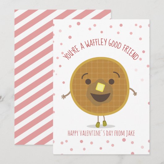 Waffley Goede Vriend Waffle Kind Klaslokaal Valent (Voorkant / Achterkant)