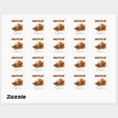 Wafflin’ naar geluk vierkante sticker (Vel)