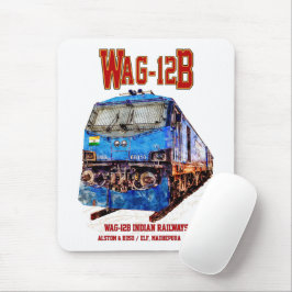 WAG-12B locomotief. goederentrein van de Indiase s Muismat